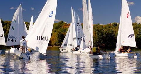 UNH Sailboats on the water